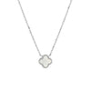 Sterling silver necklace with single flower pendant