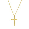 Sterling silver fine necklace with cross pendant