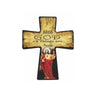 Ceramic Stand Plaque with Image of Sacred Heart 0f Jesus, 10x12cm