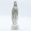 Off White Virgin Mary Praying Ceramic Statue with Golden rosary and Line Deco