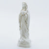 Off White Virgin Mary Praying Ceramic Statue with Golden rosary and Line Deco