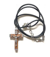 Wooden Crucifix Necklace with cord