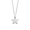 Sterling silver flat star necklace