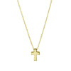 Solid cross on chain in gold or silver colour