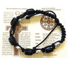 Bracelet St Benedict black wooden beads