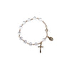 ROSARY BRACELET WITH CLEAR BEADS