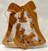 Olive wood Christmas Ornament with cord 7.5 cm