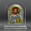 Glass Plaque Holy Jesus or Holy Mary