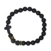 Black Acrylic Cross Beads Bracelet