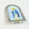 Silver Metal Plaque with Miraculous Mary Picture