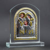 Glass Plaque Holy Jesus or Holy Mary