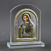 Glass Plaque Holy Jesus or Holy Mary