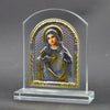 Glass Plaque Holy Jesus or Holy Mary