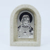 Poly Plaque with Silver Sacred Heart of Jesus Icon