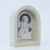 Poly Plaque with Silver Sacred Heart of Jesus Icon