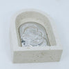 Poly Plaque with Silver Holy Mary and Baby Jesus