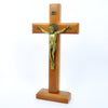 ST BENEDICT STANDING WOODEN CRUCIFIX 32CM