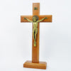 ST BENEDICT STANDING WOODEN CRUCIFIX 32CM