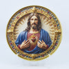 Round Sacred Heart of Jesus Plaque Stand with Stand