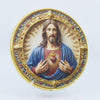 Round Sacred Heart of Jesus Plaque Stand with Stand