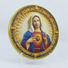 Round Sacred Heart of Mary Plaque Stand with Stand