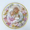 Round Holy Family Poly Plaque with Stand