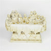 WHITE POLYRESIN LAST SUPPER BIG STATUE 20HCM