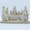 WHITE POLY LAST SUPPER STATUE 19X12CM