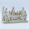 WHITE POLY LAST SUPPER STATUE 19X12CM