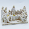 WHITE POLY LAST SUPPER STATUE 19X12CM