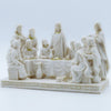 WHITE POLY LAST SUPPER STATUE 19X12CM