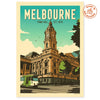 Melbourne Town Hall Suburban Icon postcard