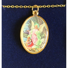 Guardian Angel medal with gold plated chain 45cm