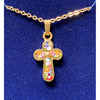 Murano Glass Gold or Silver Cross Necklace