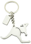 Metal Kangaroo Moving Heads Keyring