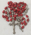 Catholic Rosary - RED (WOOD)