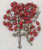 Catholic Rosary - RED (WOOD)