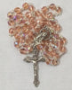 Catholic Rosary - CRYSTAL PINK 6mm