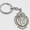 SAINT CHRISTOPHER SILVER PLATED KEY RING