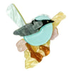 Iris Wren Brooch Blue