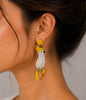 Yellow Pop Cockatoo earrings