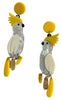 Yellow Pop Cockatoo earrings