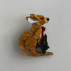 Iris Brown Kangaroo Brooch