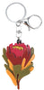 Iris Red Waratah Keyring