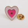 Pink Heart Memento Pin 2cm