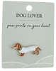 Brown Sausage Dog Memento Pin 2cm