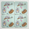 RT Animals Cork & MDF Coasters 10cm S/4