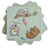 RT Animals Cork & MDF Coasters 10cm S/4