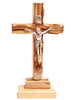 Small scalloped standing cross with corpus