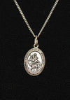 Oval St Christopher medal and chain